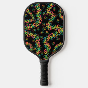 Rainbow Coloured Seurat Style Pointillism Pattern Pickleball Paddle