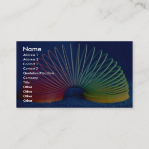 Rainbow-coloured slinky toy business card
