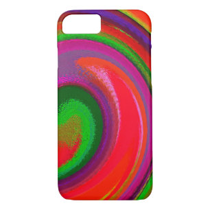 Rainbow Coloured Swirl Abstract Art iPhone 8/7 Case