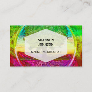 Rainbow Coloured Tree of Life Business Card