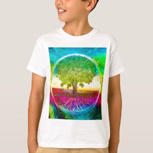 Rainbow Coloured Tree of Life T-Shirt