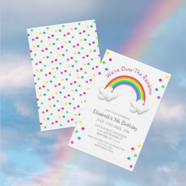 Rainbow Colourful Birthday Invitation (Creator Uploaded)