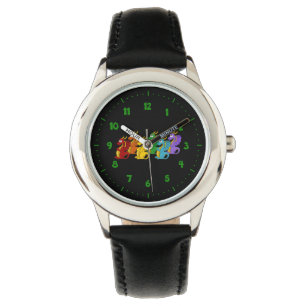 Rainbow colourful dragons cartoon  watch