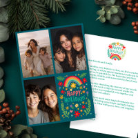 Rainbow Colourful Hand-Drawn CUSTOM 3 PHOTO Letter