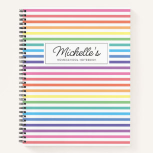 Rainbow Colourful Homeschool Copy Work Notebook