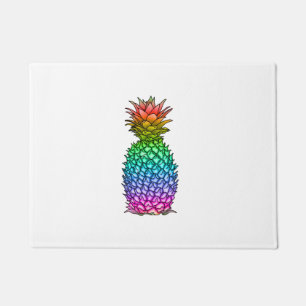 Rainbow Colourful Pineapple Doormat