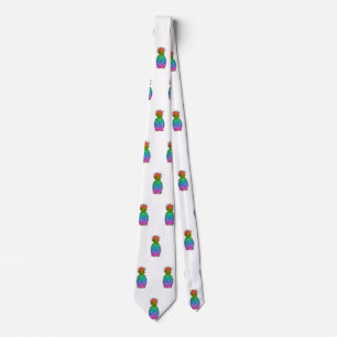 Rainbow Colourful Pineapple Tie
