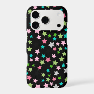 Rainbow Colourful Stars Black Starry Night