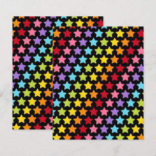 Rainbow Colourful Stars Scrapbook Papers