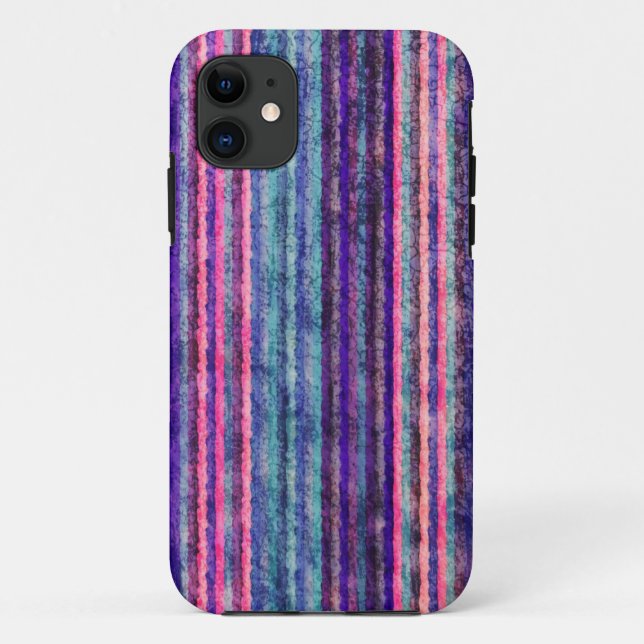 Rainbow Colourful Stripes Grunge Textures 2 Case-Mate iPhone Case (Back)