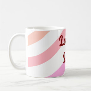 Rainbow colourful stripes pastel love is love prid coffee mug