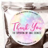 Rainbow Colourful Thank You Order Small Business