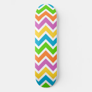 Rainbow Colourful Wave Skateboard