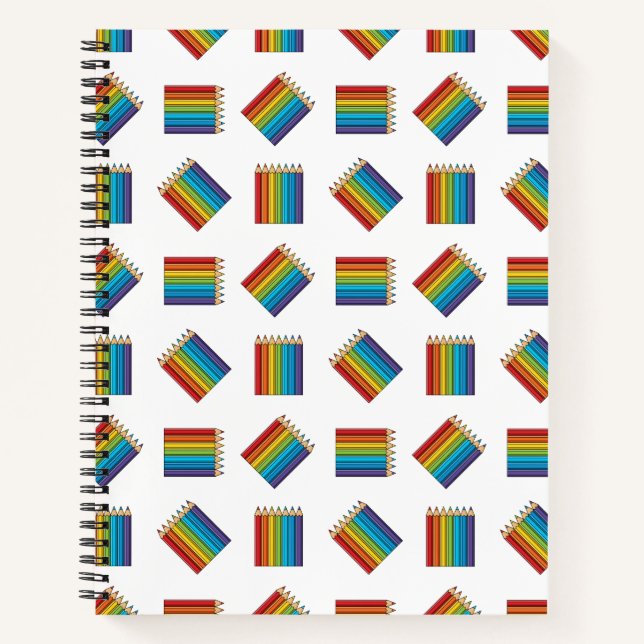 Rainbow Colouring Pencils Notebook (Front)