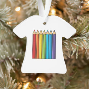 Rainbow Colouring Pencils Ornament
