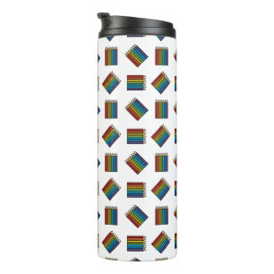 Rainbow Colouring Pencils Thermal Tumbler