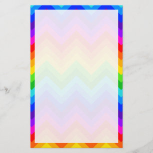 Rainbow Colours #2 Large Chevron ZigZag Pattern Stationery