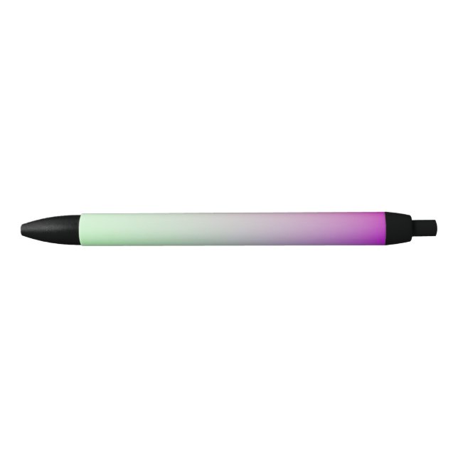 Rainbow Colours Abstract Art Black Ink Pen (Front)