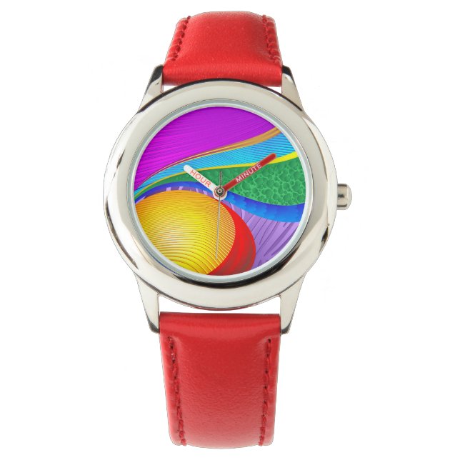 Rainbow Colours Abstract Fantasy watches (Front)