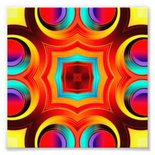 Rainbow Colours Abstract Pattern Photo Print