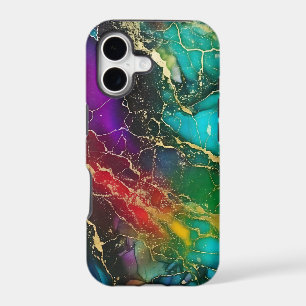 Rainbow Colours Alcohol Ink Painting