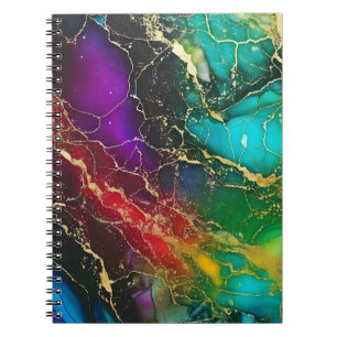 Rainbow Colours Alcohol Ink Painting Notebook