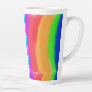 Rainbow colours aluminium water bottle latte mug