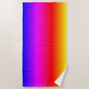 Rainbow Colours Beach Towel Neon Colourful Colour