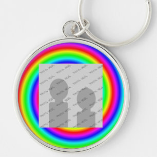 Rainbow Colours. Bright and Colourful. Custom Key Ring