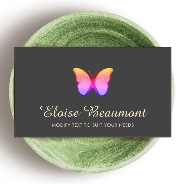 Rainbow Colours Butterfly Nature Business Card (Creator Uploaded)