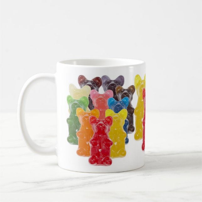 rainbow colours candy lover gummy bear coffee mug (Left)