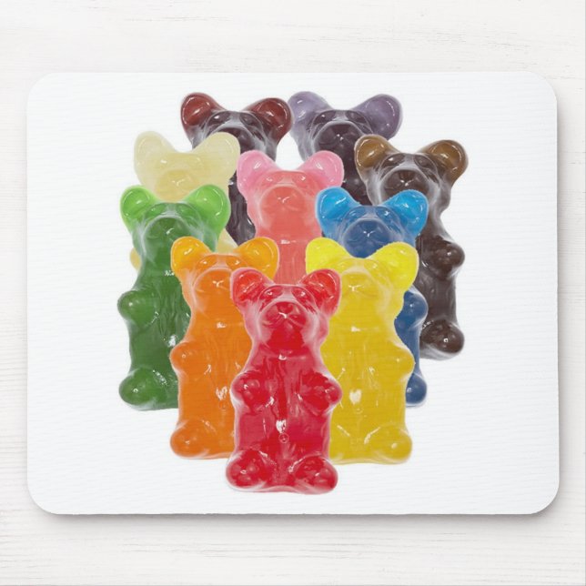 rainbow colours candy lover gummy bear mouse pad (Front)