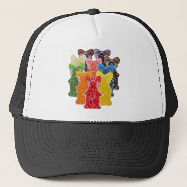 rainbow colours candy lover gummy bear trucker hat (Front)