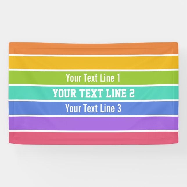 Rainbow Colours custom banners (Horizontal)