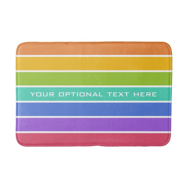 Rainbow Colours custom bath mats (Front)