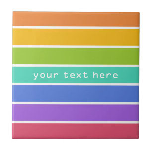Rainbow Colours custom ceramic tiles
