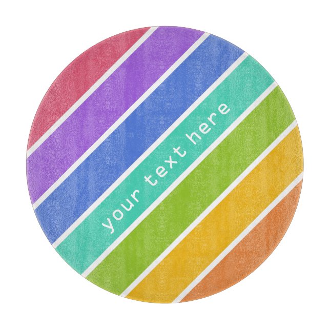 Rainbow Colours custom cutting boards (Front)