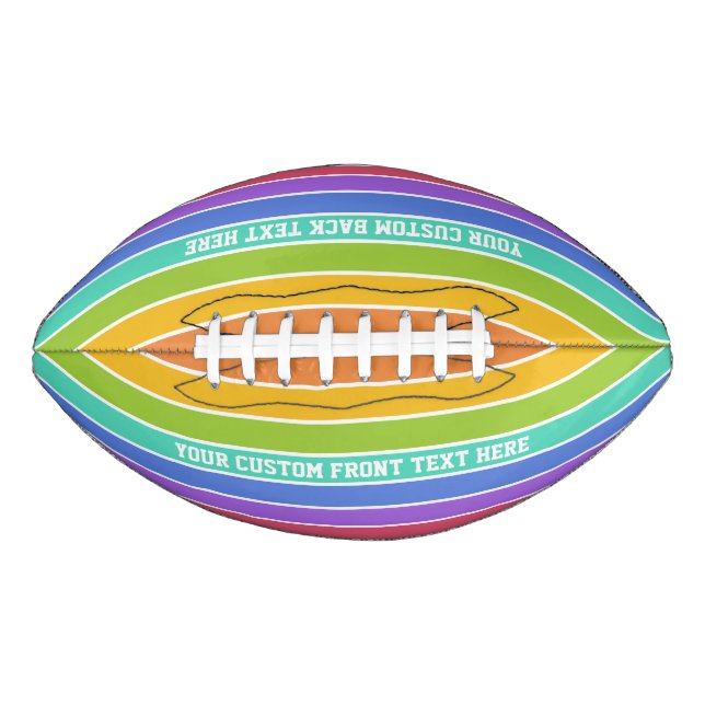 Rainbow Colours custom football (Front)