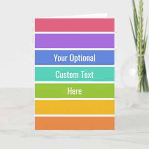 Rainbow Colours custom greeting card