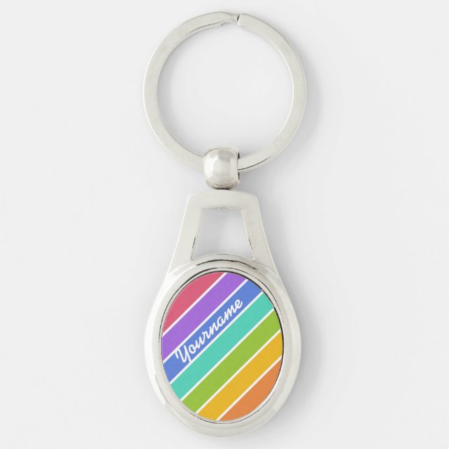 Rainbow Colours custom key chains (Front)