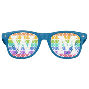 Rainbow Colours custom monogram party shades