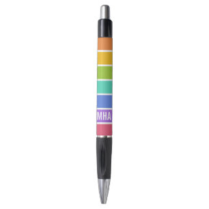 Rainbow Colours custom monogram pens