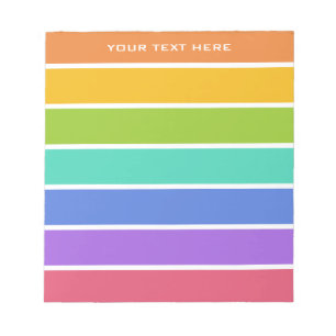 Rainbow Colours custom notepads