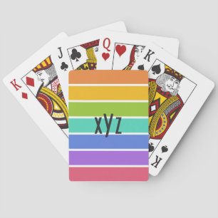 Rainbow Colours custom playing cards