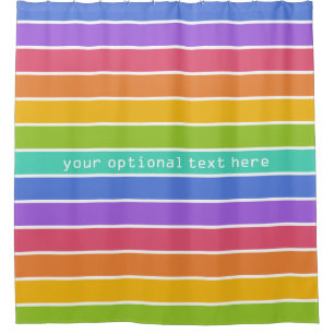 Rainbow Colours custom shower curtain