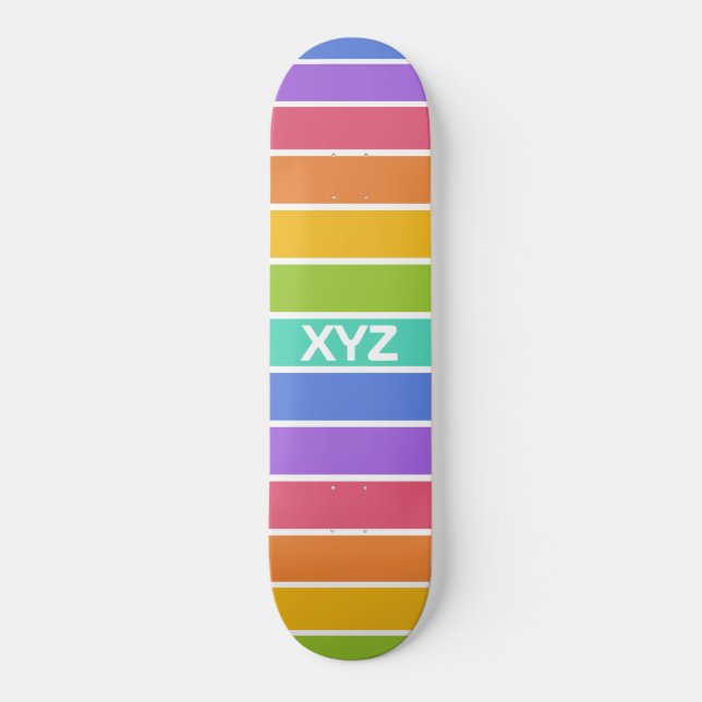 Rainbow Colours custom skateboards (Front)