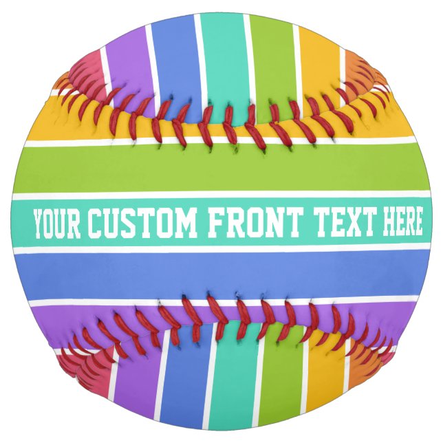 Rainbow Colours custom softball (Front)