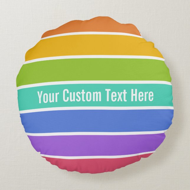 Rainbow Colours custom throw pillow (Back)