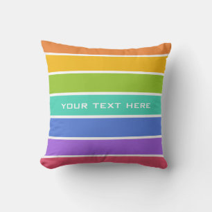 Rainbow Colours custom throw pillows