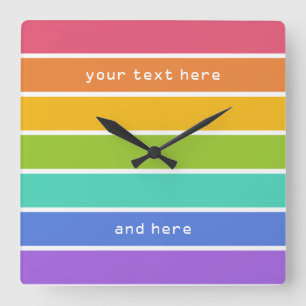 Rainbow Colours custom wall clocks
